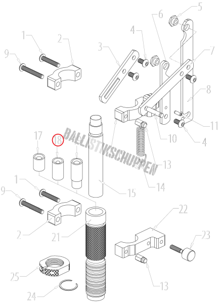 Ersatzteil Nr. 18 Pulverfüllervorrichtung Ersatzteil Nr. 18 Pulverfüllervorrichtung